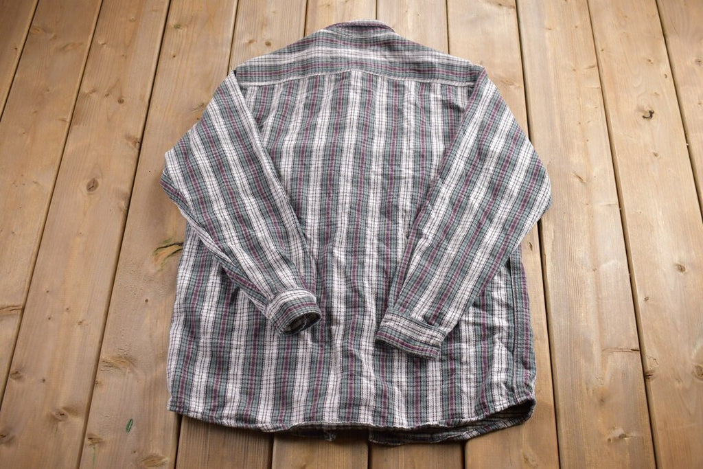 Vintage 1990s Plaid Flannel Button Up Shirt