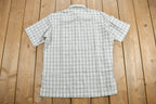Vintage 1970s First Shirt Short Sleeve Plaid Button Up Shirt /