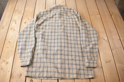 Vintage 1990s Bay Area Traders Button Down Flannel Shirt / 1990s Plaid Shirt / Vintage Flannel / Casual Wear / Workwear