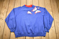 Vintage 1980s Embroidered Butterfly Lee Raglan Crewneck