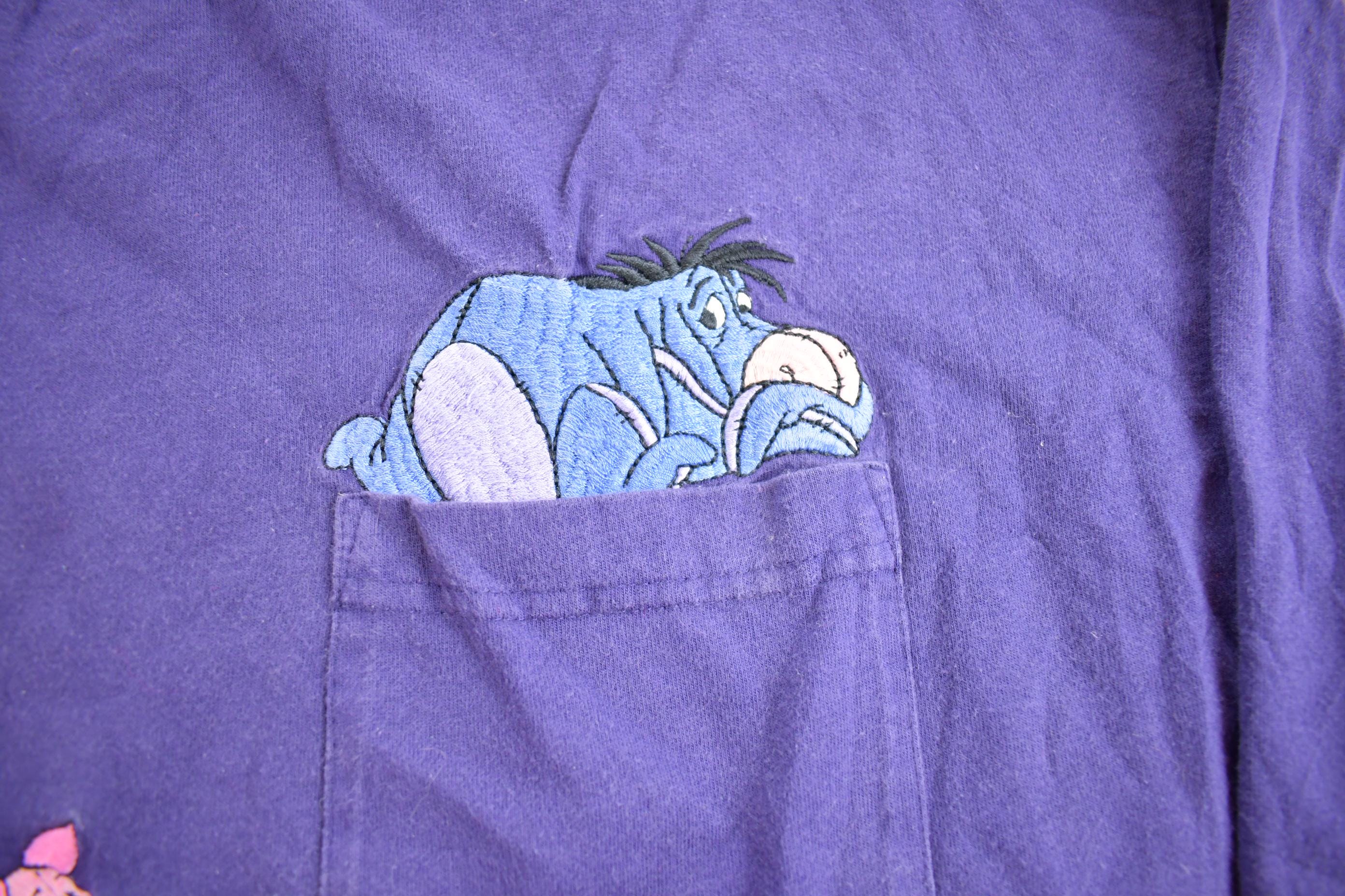 Vintage 1990s Winnie The Pooh Disney Store Piglet Eeyore Embroidered Disney Crewneck
