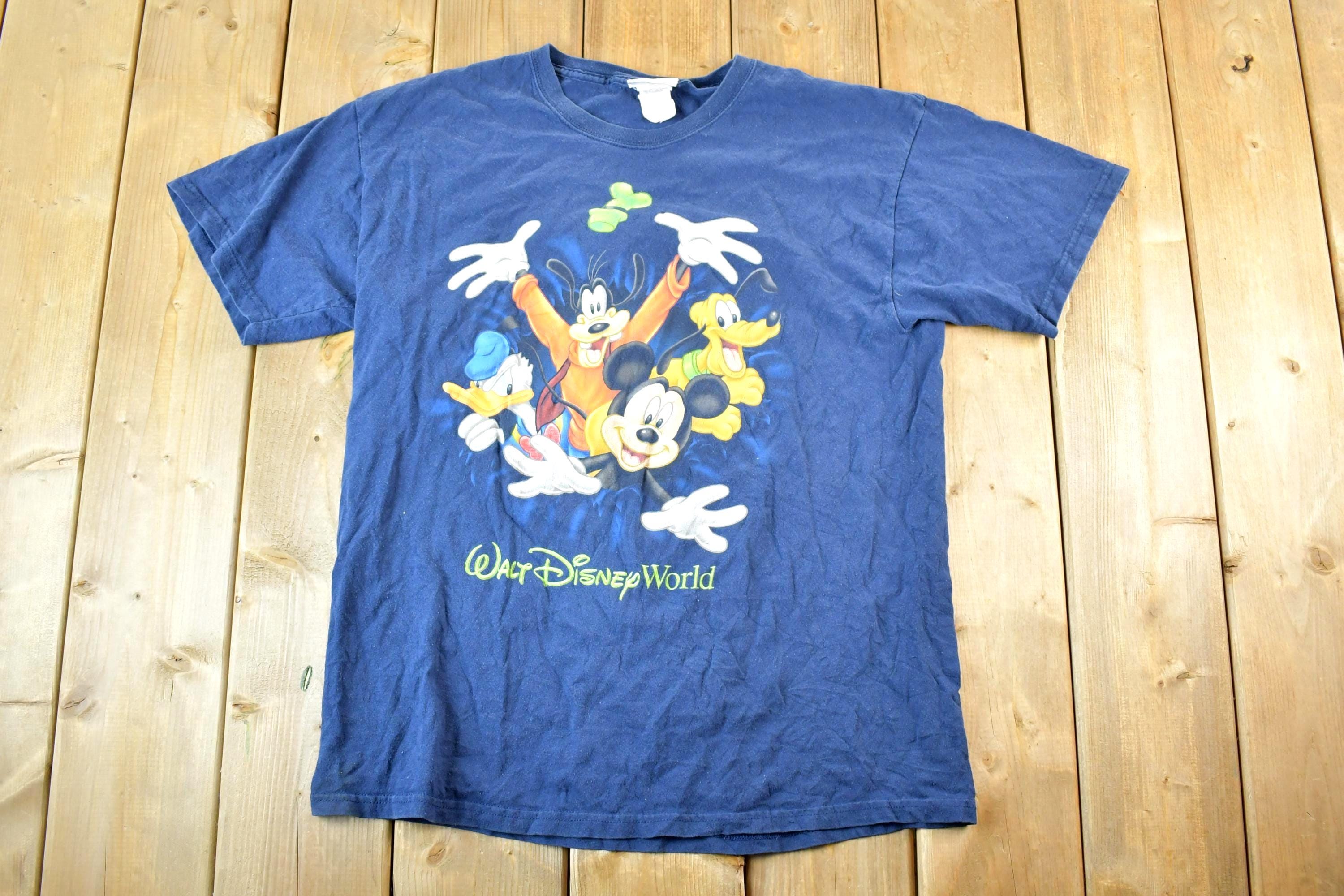 Vintage 1990s Walt Disney World Front And Back Disney Cartoon Promo T-Shirt Mens L