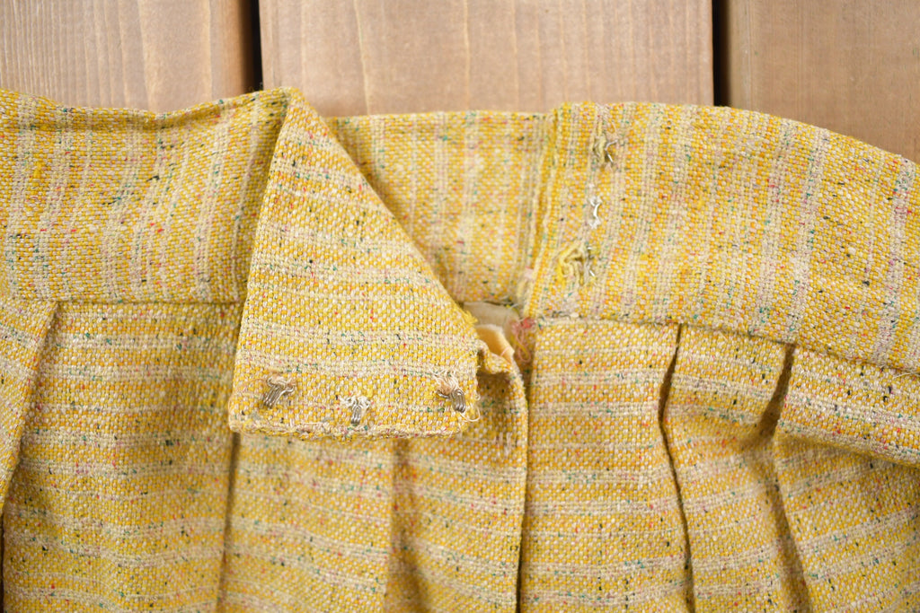 True Vintage 1970's Yellow Long Skirt 14W x 32L