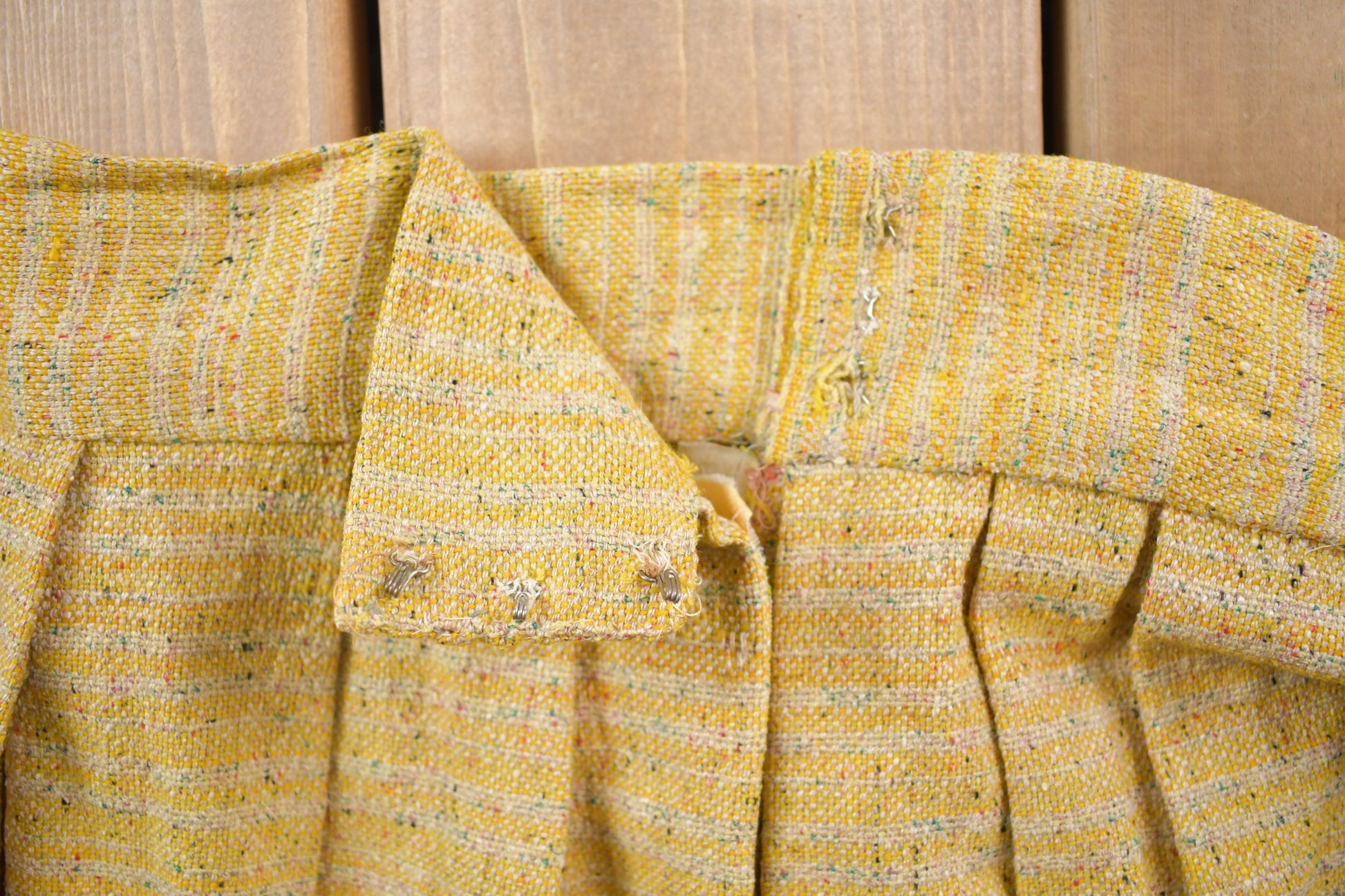 True Vintage 1970's Yellow Long Skirt 14W x 32L