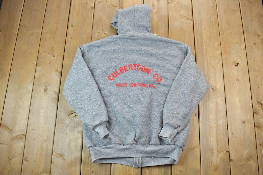 Vintage 1970s Culbertson Co West Chester Philadelphia Graphic Hoodie