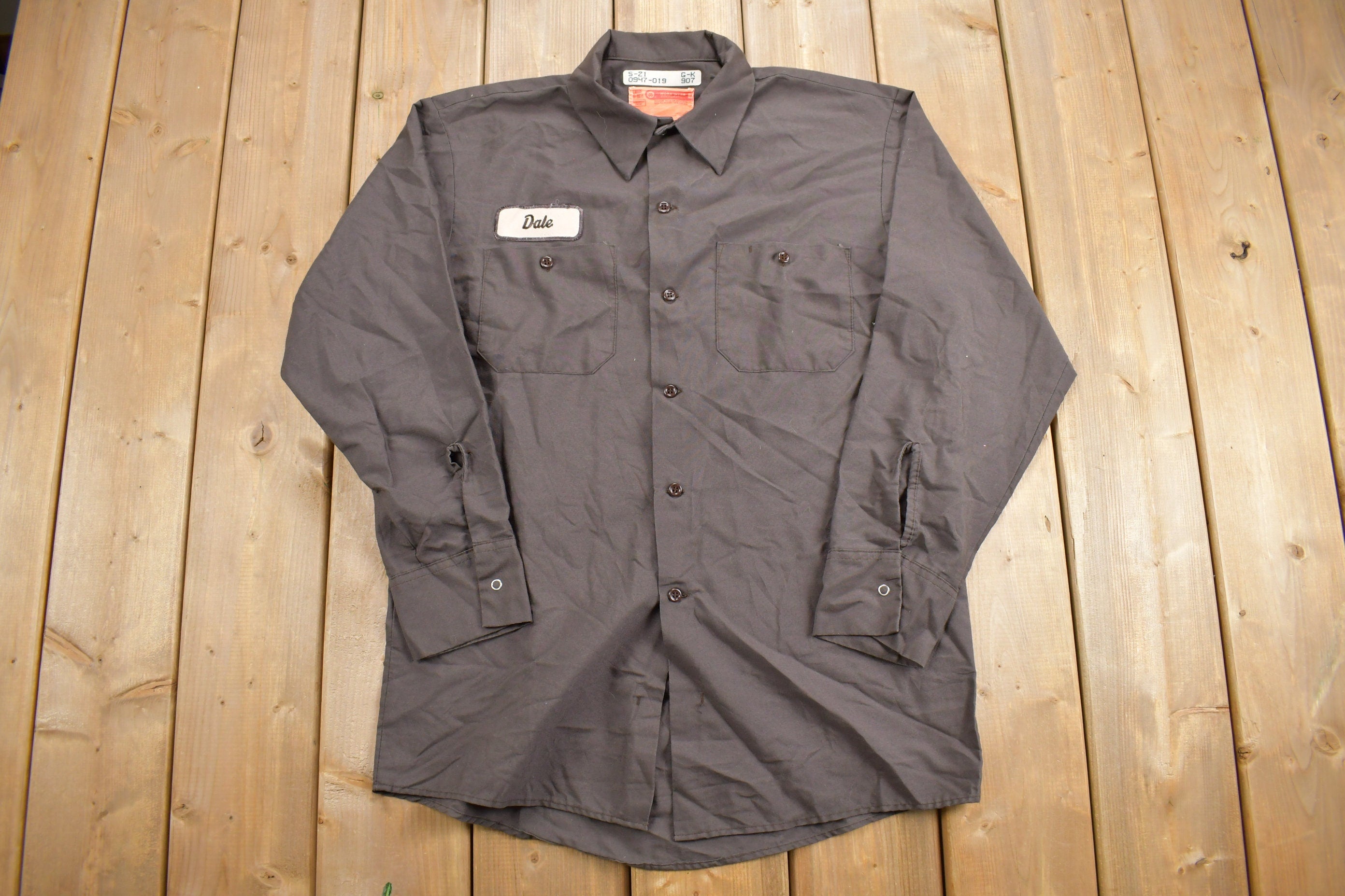 Vintage 1980s Workwear Corporation Button Up Shirt