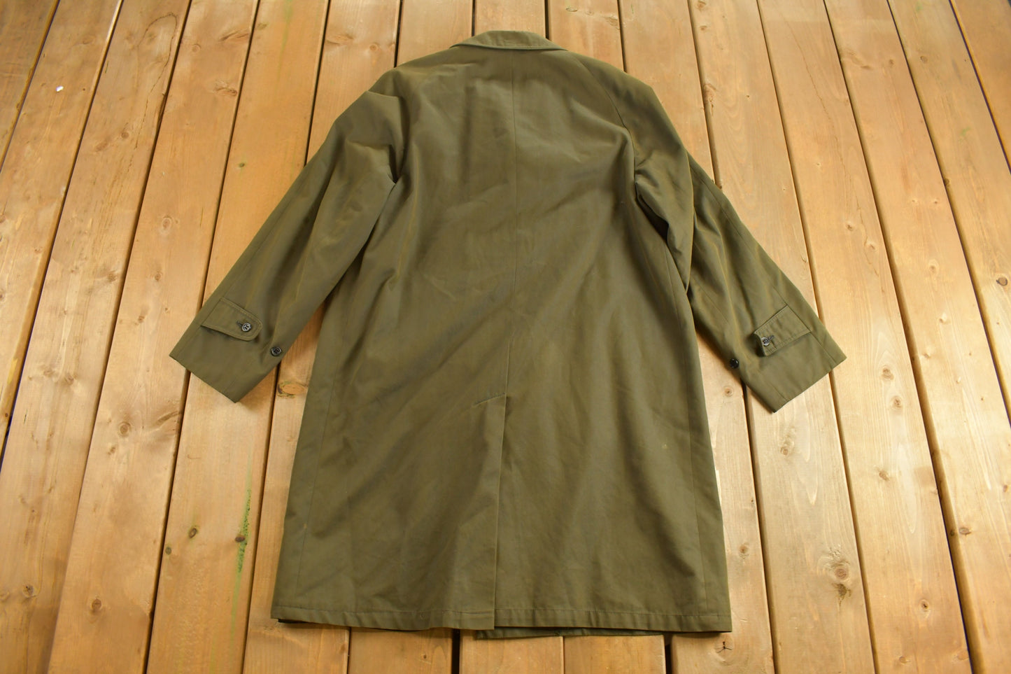 Vintage 1980s Aquascutum Green Trench Coat / Vintage Jacket / Vintage 80s Jacket / Outdoor / Cozy Trench Coat / Designer