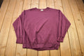 Vintage 1990s Osage River Blank Burgundy Crewneck Sweatshirt