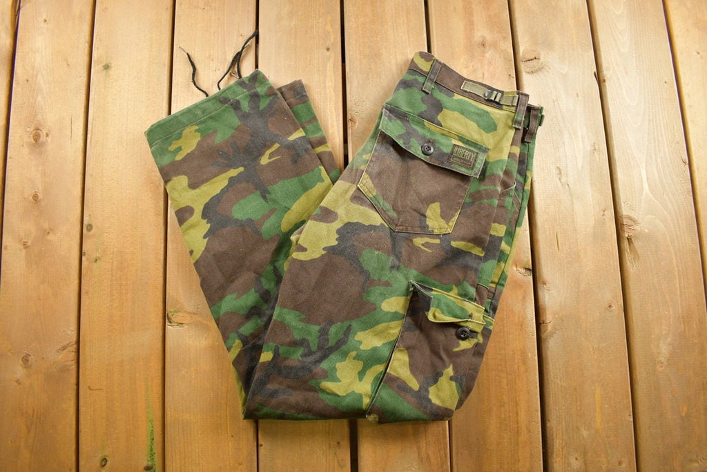 Vintage 1990s Liberty Woodland Camo Cargo Pants Size 32 - 34 x 32