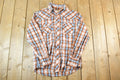 Vintage 1990s Wrangler Western Style Plaid Snap Button Mens M