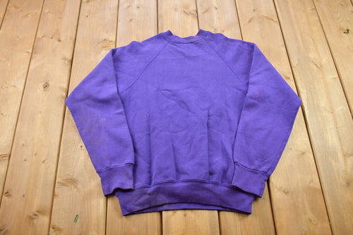 Vintage 1990s Blank Crewneck Sweatshirt / 90s Crewneck / Colorful Crewneck / Essential / Streetwear / 90s Blank