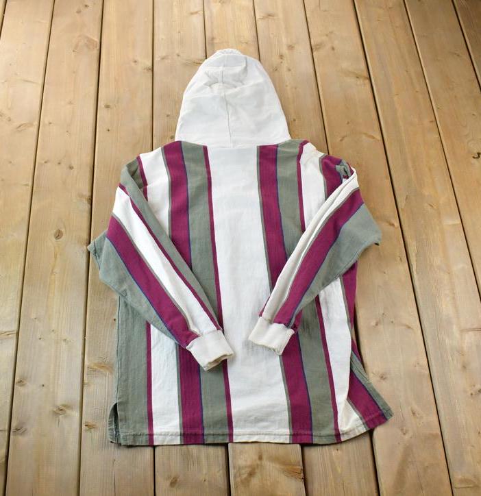 Vintage 1990s Northern Reflections Striped Hoodie Sweatshirt