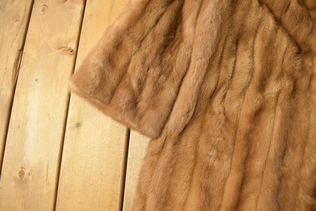 Vintage 1950s Dempsters Full Length Mink Fur Coat Women's Medium