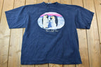 Vintage 1990s Penguin Family There Is time Graphic T-Shirt