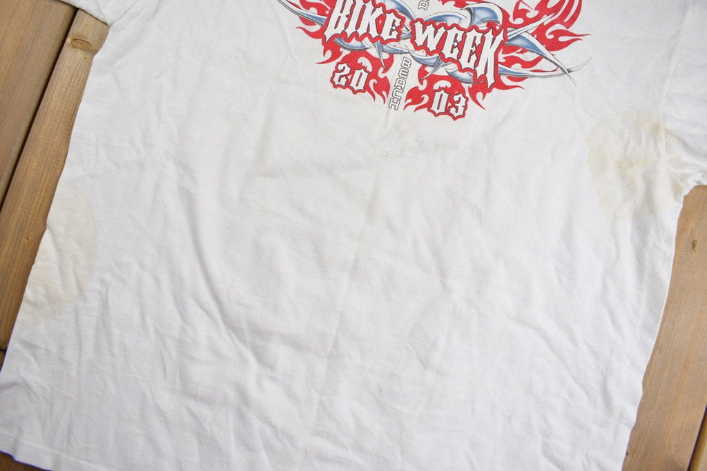 Vintage 2003 Daytona Beach Bike Week Graphic T Shirt