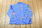 Vintage 1990's Tantrum Collection Floral Embroidered Button Up Western Shirt Made In USA
