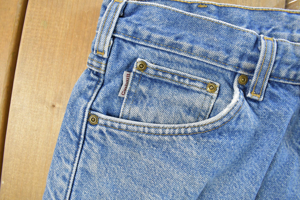 Vintage 1990s Carhartt Flannel Lined Denim Jeans Men's 34 x 31