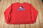 Vintage 1990s Mickey Mouse Embroidered Disney Fleece Crewneck