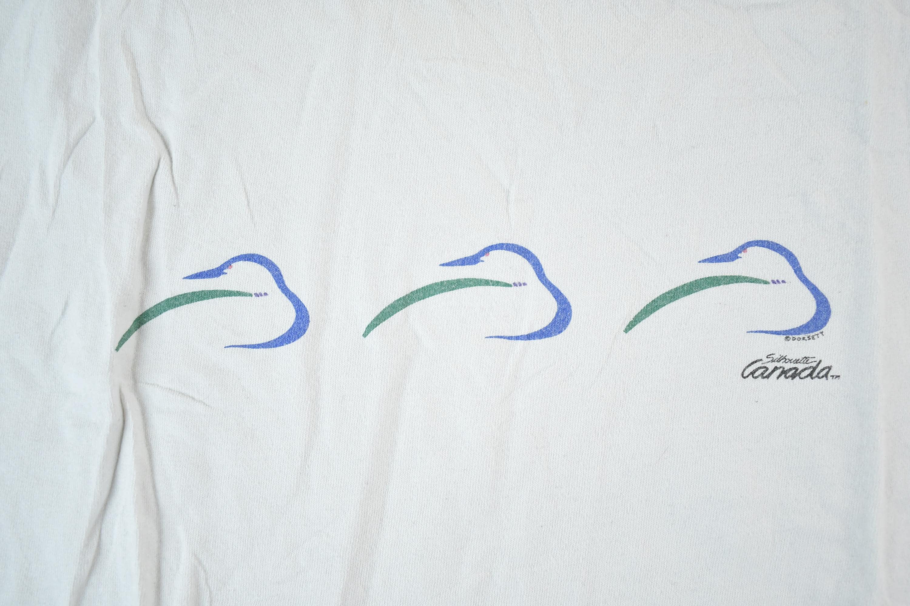Vintage 1990s Canada Ducks Souvenir Single Stitch Graphic Print T-Shirt Made In Canada