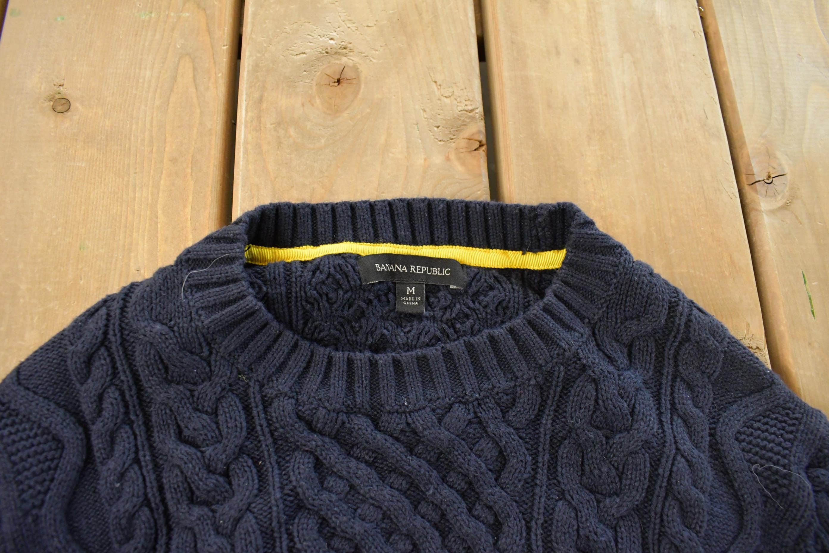Vintage 2000s Banana Republic Cable Knit Sweater Women's Medium