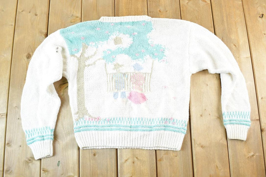 Vintage 1990s Woolrich Woman Knit Porch Swing Crewneck Sweater Womens S