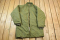 Vintage Military Button Up Long Bomber Army Jacket