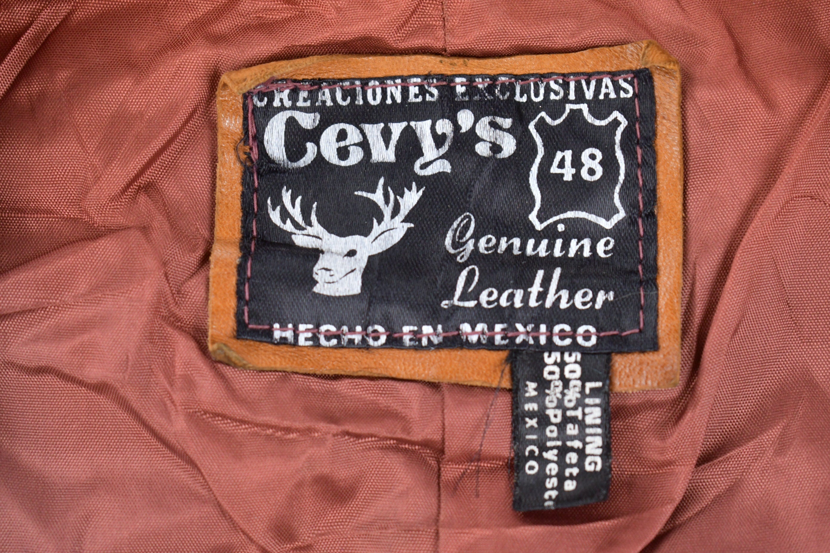 Vintage 1980s Cevys Brown Leather Vest