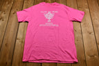 Vintage Early 1990s Paper-Thin Hot Pink Close Du Bois Winery T-Shirt