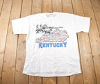 Vintage 1990s Map of Kentucky Souvenir T Shirt Size XL