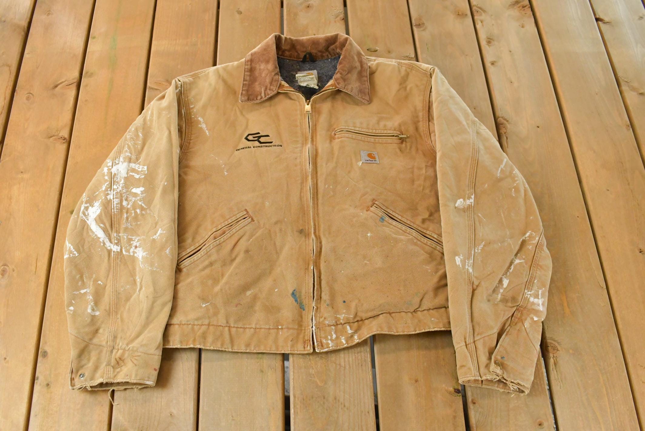 Vintage 1990s Carhartt Detroit Jacket Blanket Lined Men's Large