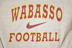 Vintage Y2K Wabasso Football Middle Swoosh Nike Crewneck Sweatshirt Men's XL / Swoosh Logo / Minimalist / Made in USA / 2000s Nike Sweater
