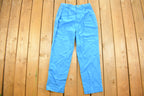 Vintage 1990's Blue EHL No Wrinkle Cotton Pleated Pants 30-32 x 28