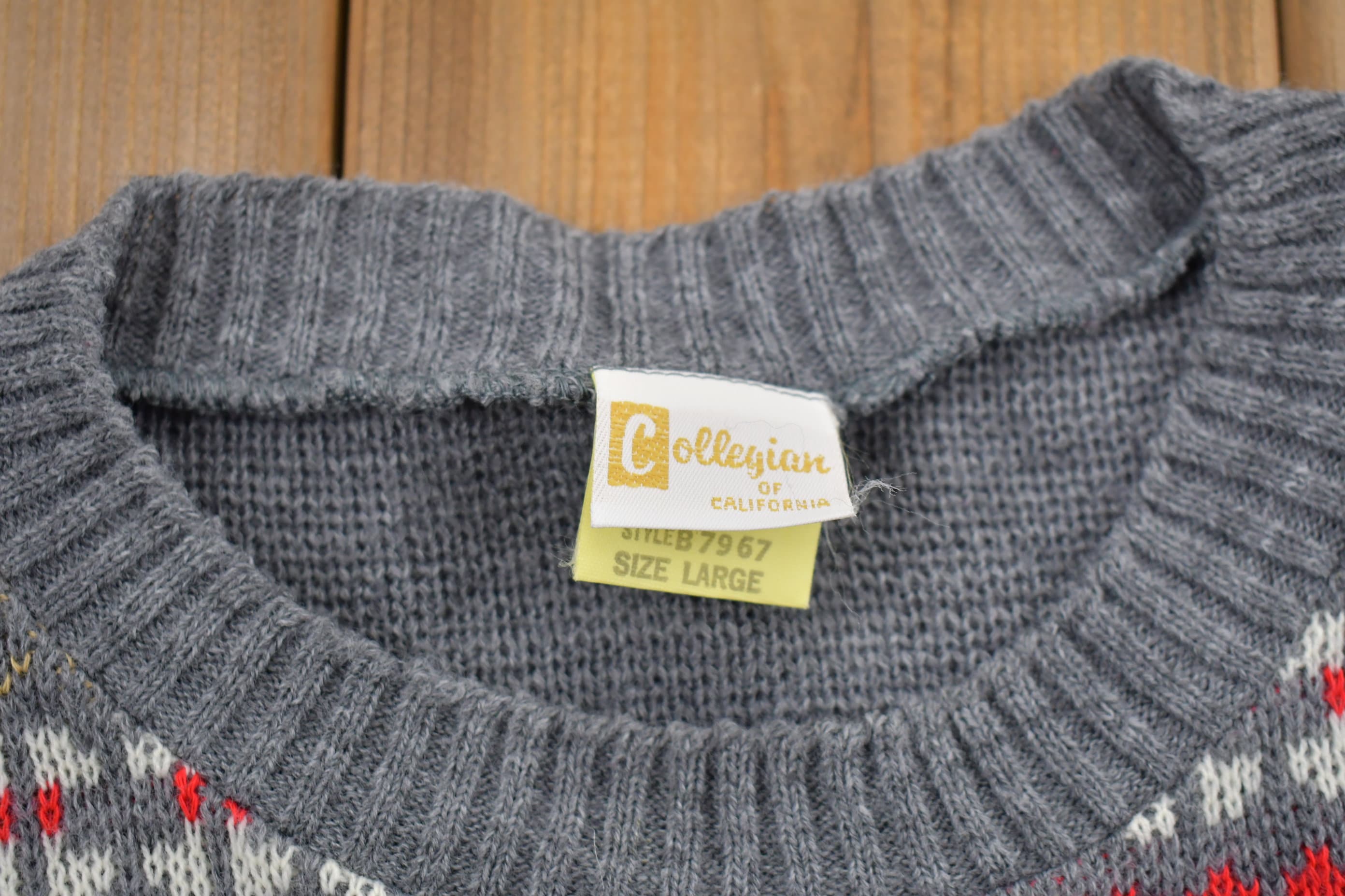 Vintage 1990s Collegian Of California Knitted Sweater