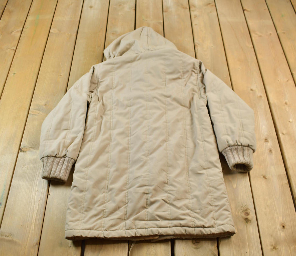 Vintage 1980s Beige Winter Parka Jacket