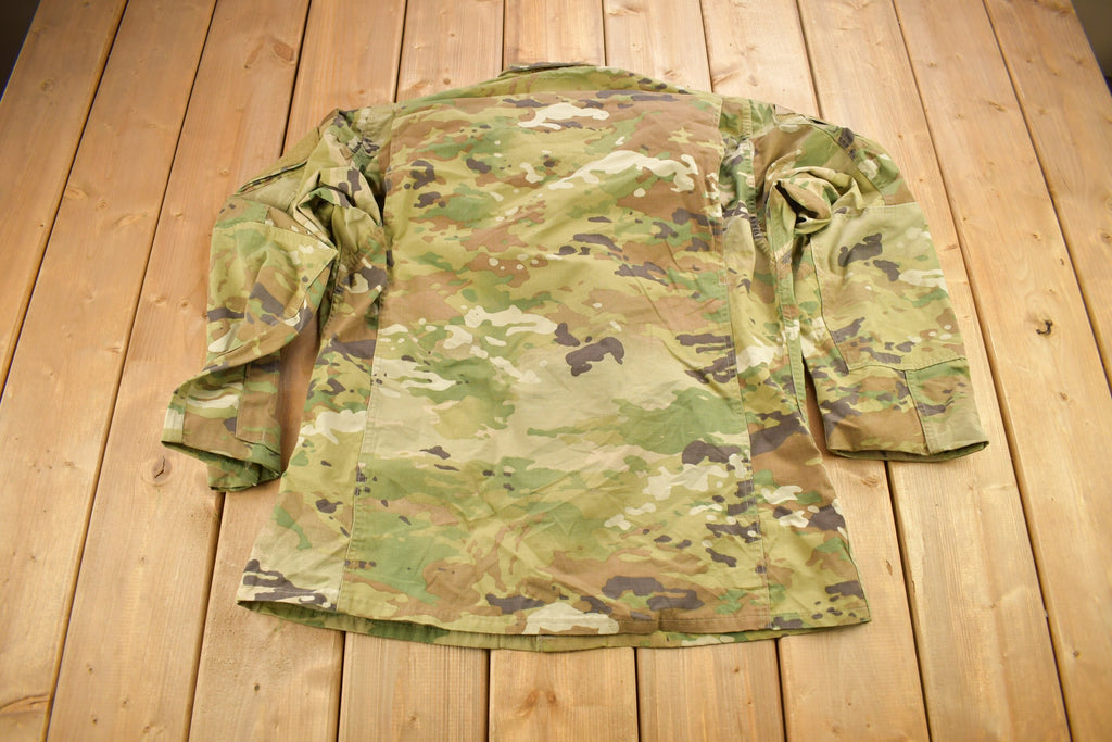 Vintage Military Camouflaged Button Up Shirt