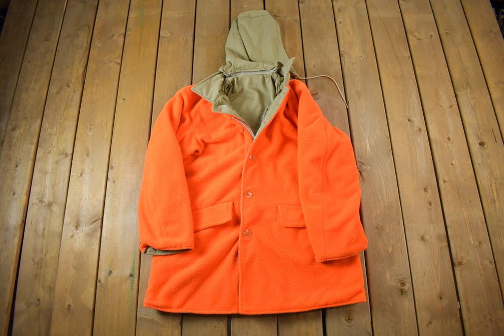 Vintage 1980s Insulated Reversible Fleece Lined Hunter Jacket