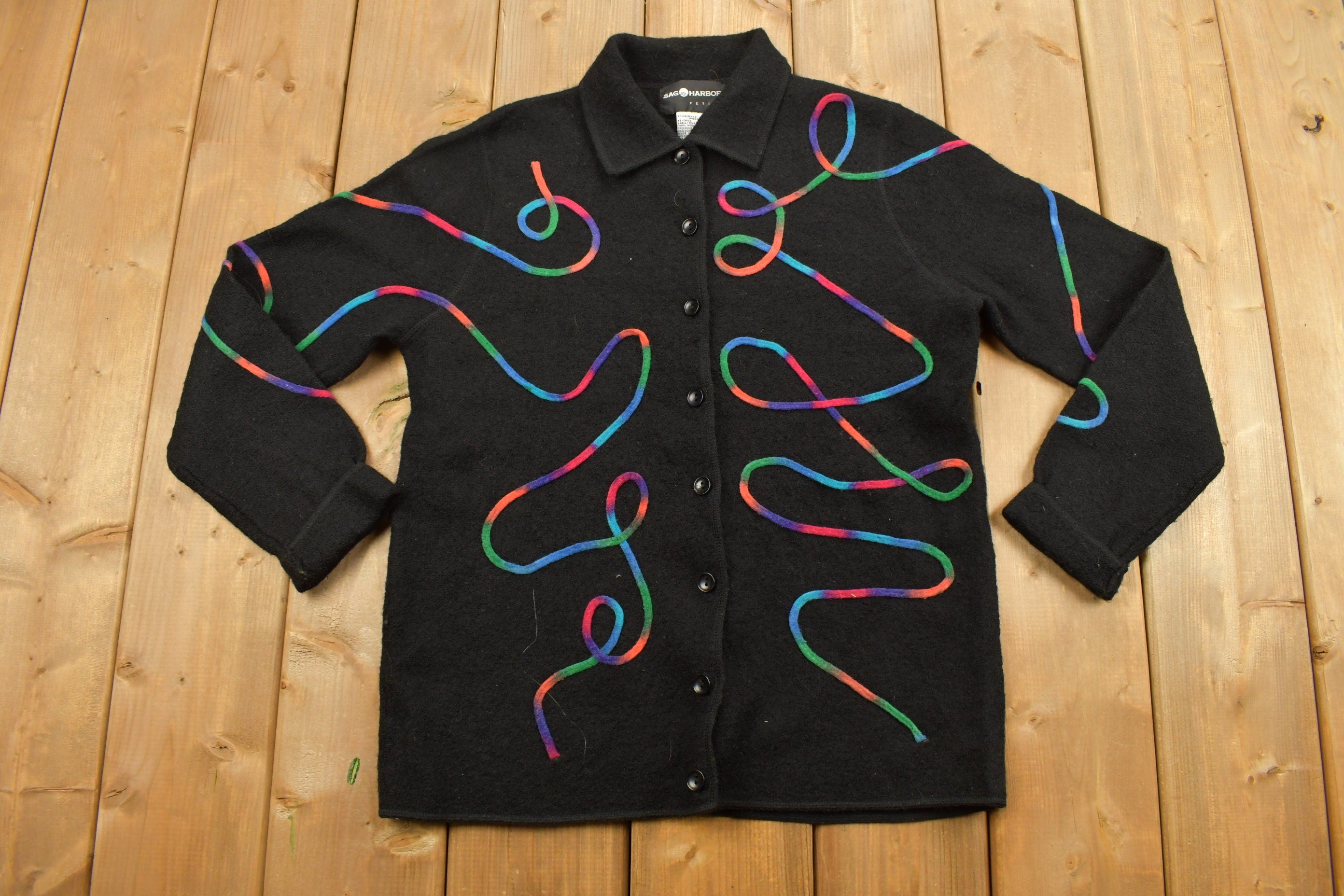 Vintage 1990s Sag Harbor Button Up Sweatshirt