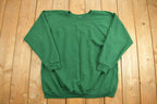 Vintage 1990s Blank Green Hanes Crewneck Sweatshirt