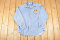 Vintage 1990s Winnie The Pooh Tigger Disney Button Up Denim Shirt Men's L