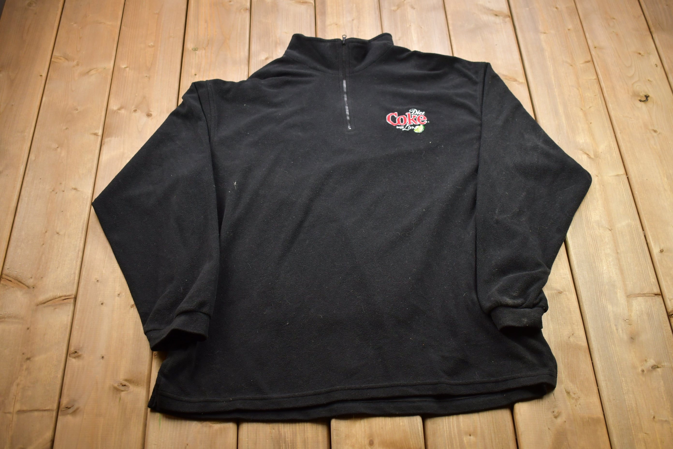 Vintage 1990s Diet Coke Lime Fleece Sweater