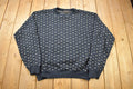 Vintage 1990s Croft & Barrow Patchwork Knitted Crewneck Sweater