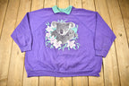 Vintage 1980s Koala Graphic Collared Raglan Crewneck