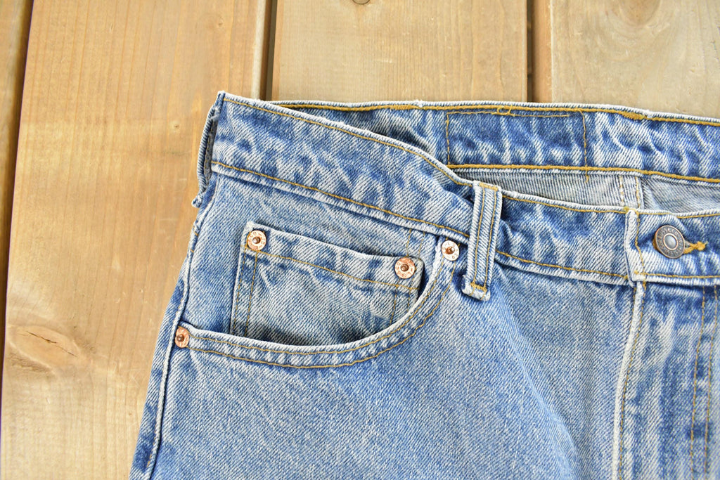Vintage 1990s Levi's 516 Slim Straight Fit Denim Jeans Men's Size 34 x 29
