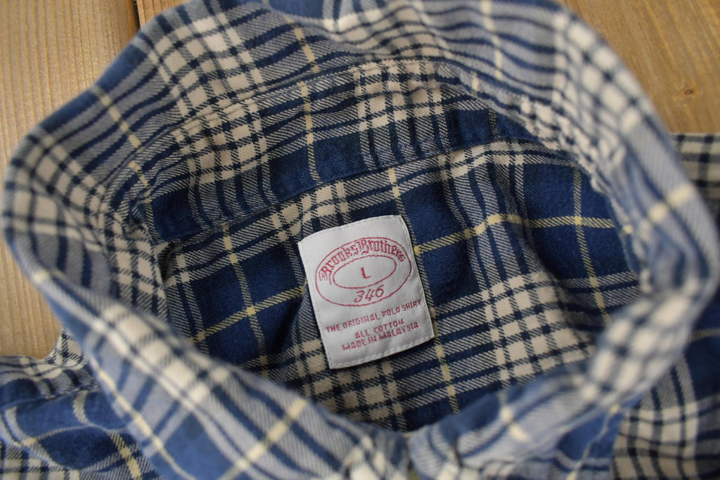 Vintage 1990s Brooks Brothers Flannel Button Up Shirt