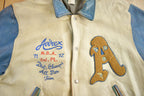 Vintage 1990s Avirex USA Genuine Leather Varsity Jacket