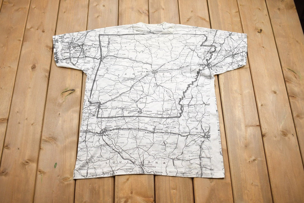 Vintage 1990s Arkansas All Over Print T-Shirt