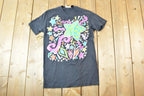 Vintage 1980s Springford Classic Neon Stars Souvenir T-Shirt Men's S