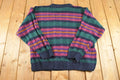 Vintage 1990s Chaps Ralph Lauren Heavy Knit Crewneck Sweater Men's L / 90's Abstract Pattern 3D Knitted Sweatshirt
