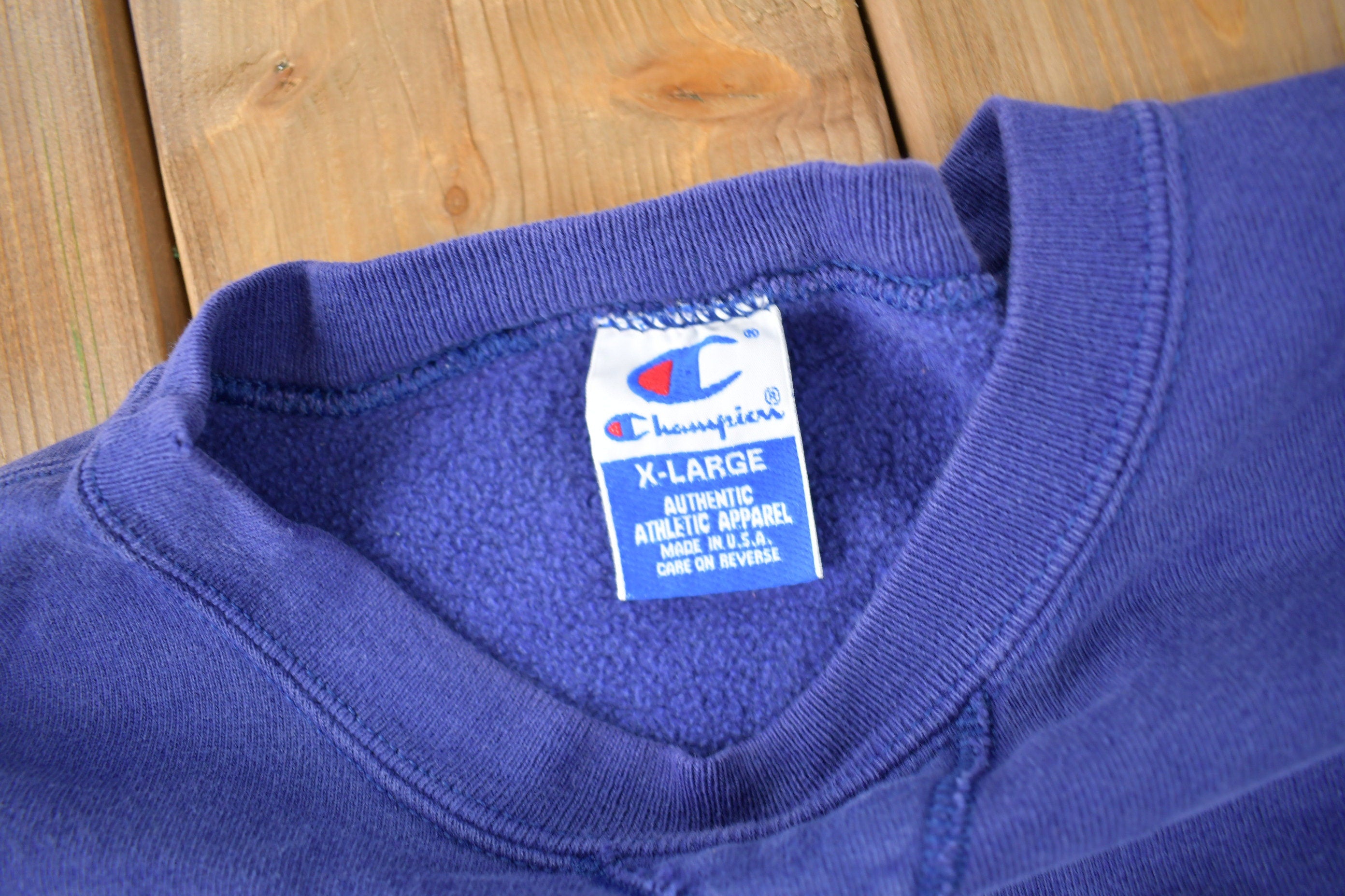 Vintage 1990s Champion Small Logo Embroidered Crewneck Sweatshirt Made In USA