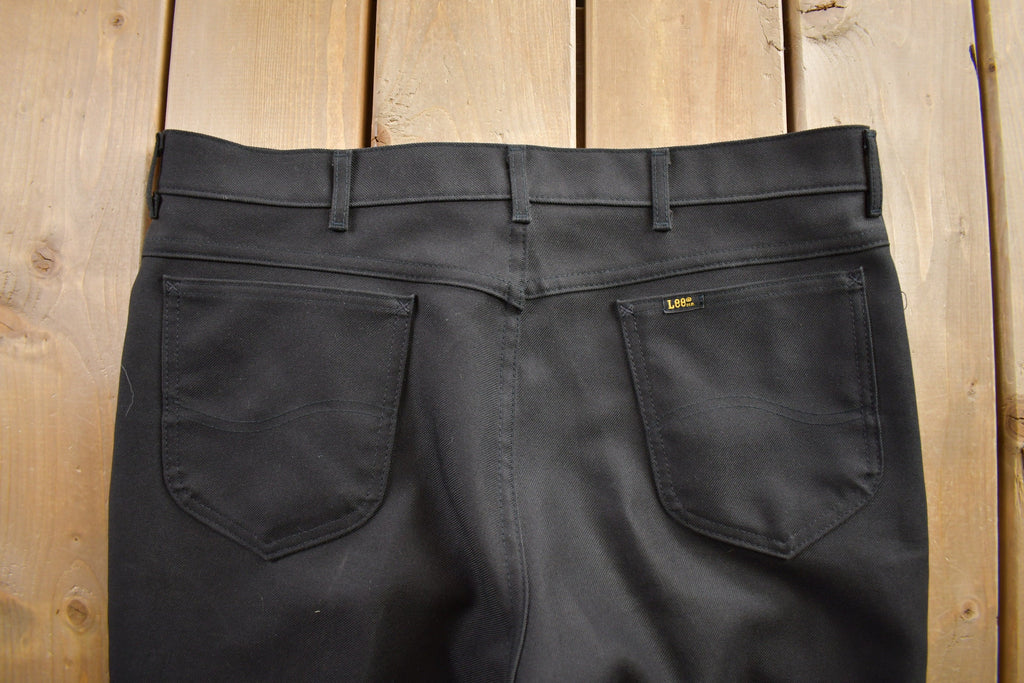 Vintage 1980s Lee Black Slacks Made In USA Size 38x32